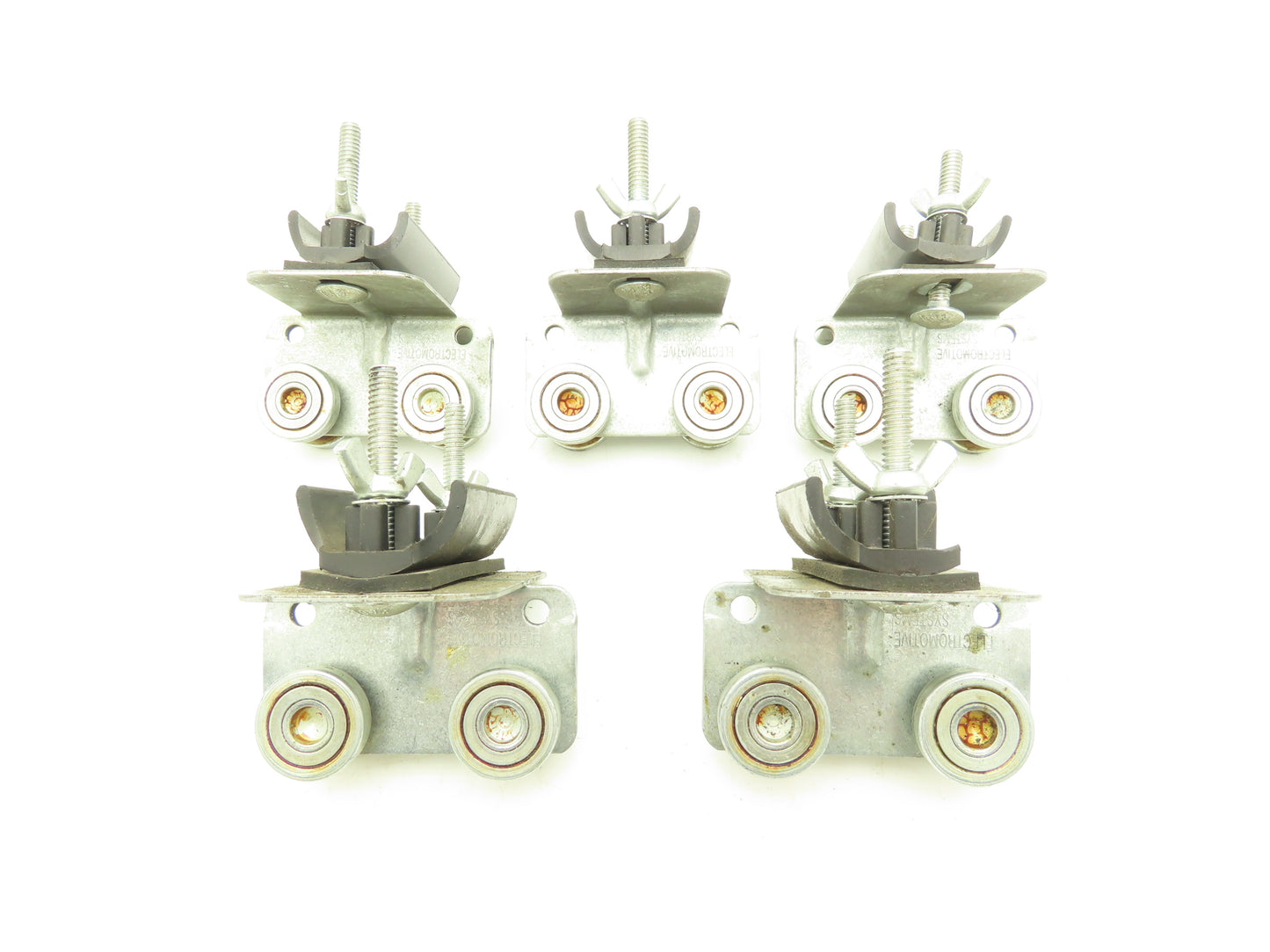 Electromotive Systems Festoon Cable Trolley Steel Wheels Nylon Saddle Lot of 5