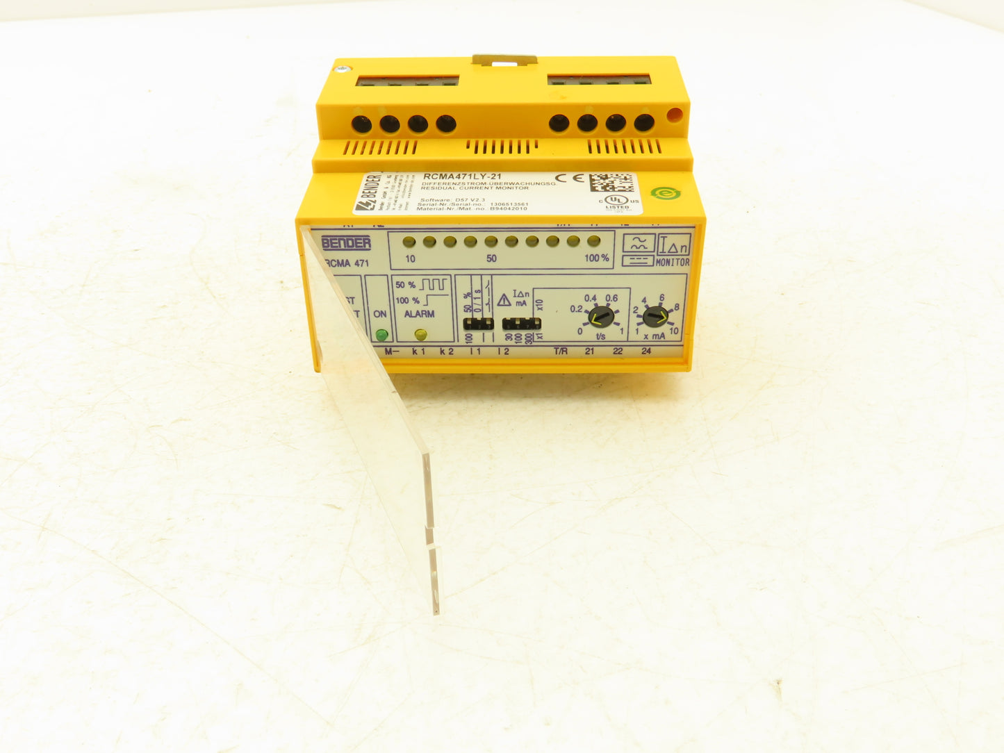 Bender RCMA471LY-21 Current Monitor Safety Relay Module RCMA 471