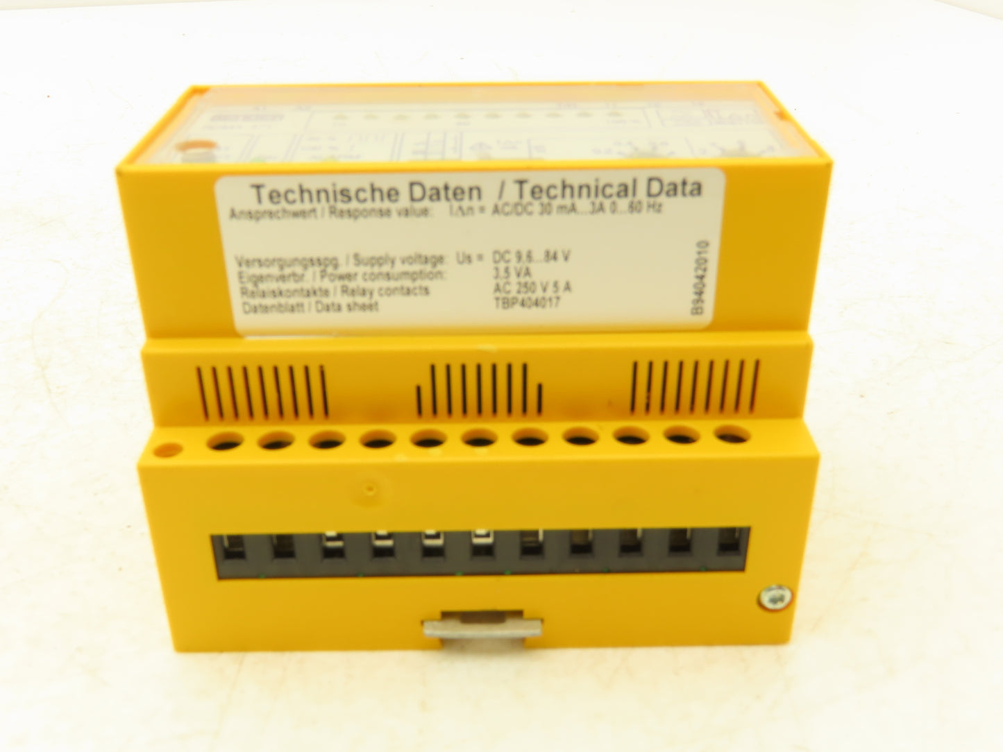 Bender RCMA471LY-21 Current Monitor Safety Relay Module RCMA 471