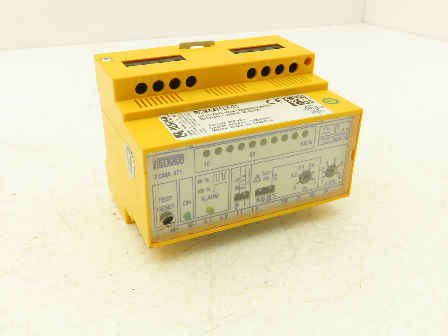 Bender RCMA471LY-21 Current Monitor Safety Relay Module RCMA 471