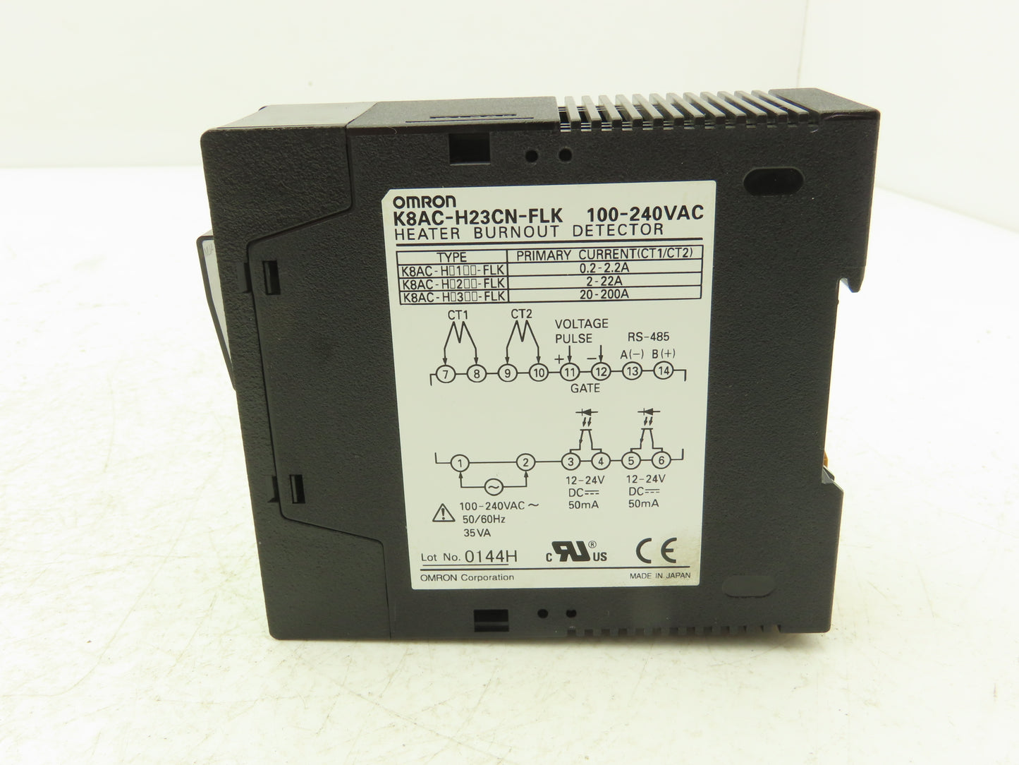 Omron K8AC-H23CN-FLK Heater Burnout Sensor Detector 100-240VAC