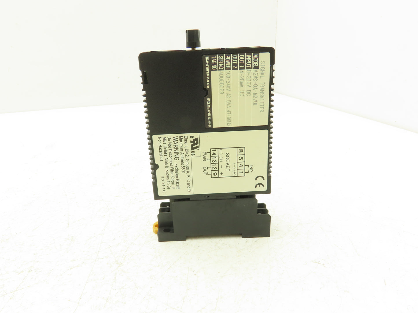 M System M2VS-2A-M2/UL Signal Transmitter  0-100mVDC In 4-20mA DC Out