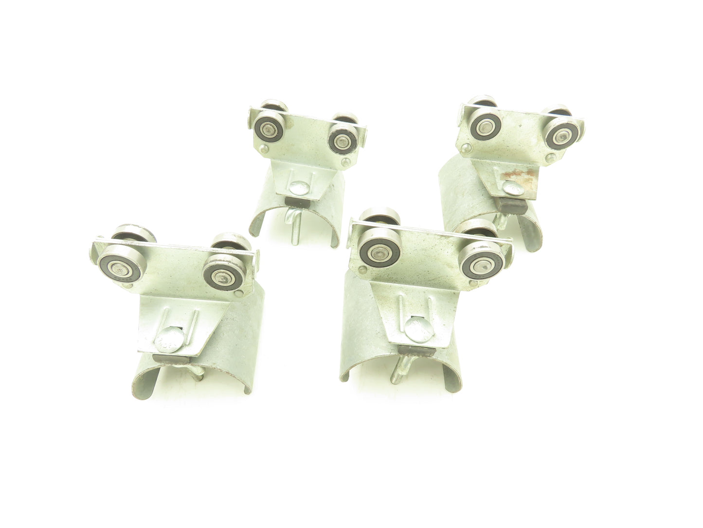 Festoon Flat Cable Trolley Steel Wheels/Saddle 2" Cable  Lot of 4