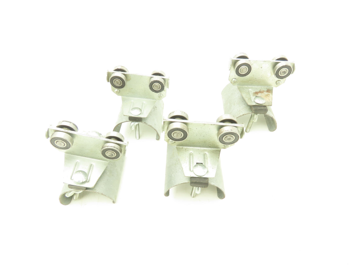 Festoon Flat Cable Trolley Steel Wheels/Saddle 2" Cable  Lot of 4