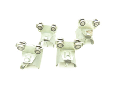 Festoon Flat Cable Trolley Steel Wheels/Saddle 2" Cable  Lot of 4
