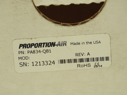 Proportion-Air PA834-QB1 Electro-Pneumatic Pressure Regulator 24VDC 175 psig