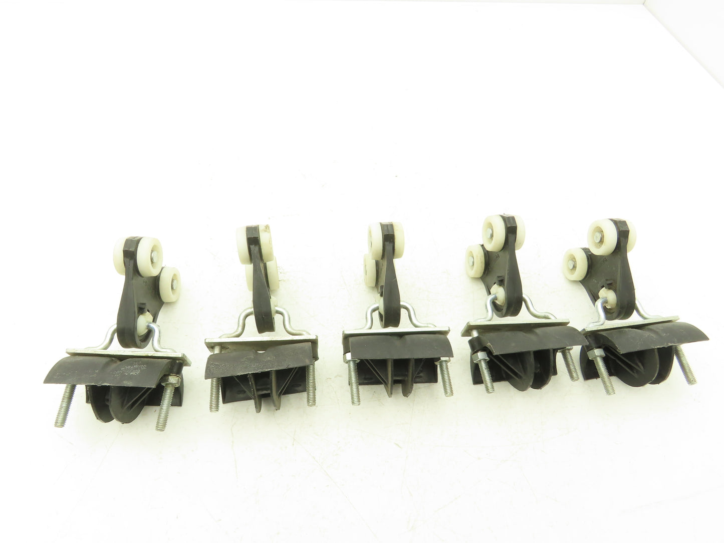 Demag Festoon Flat Cable Trolley Plastic Wheels 2" Cable  Lot of 5