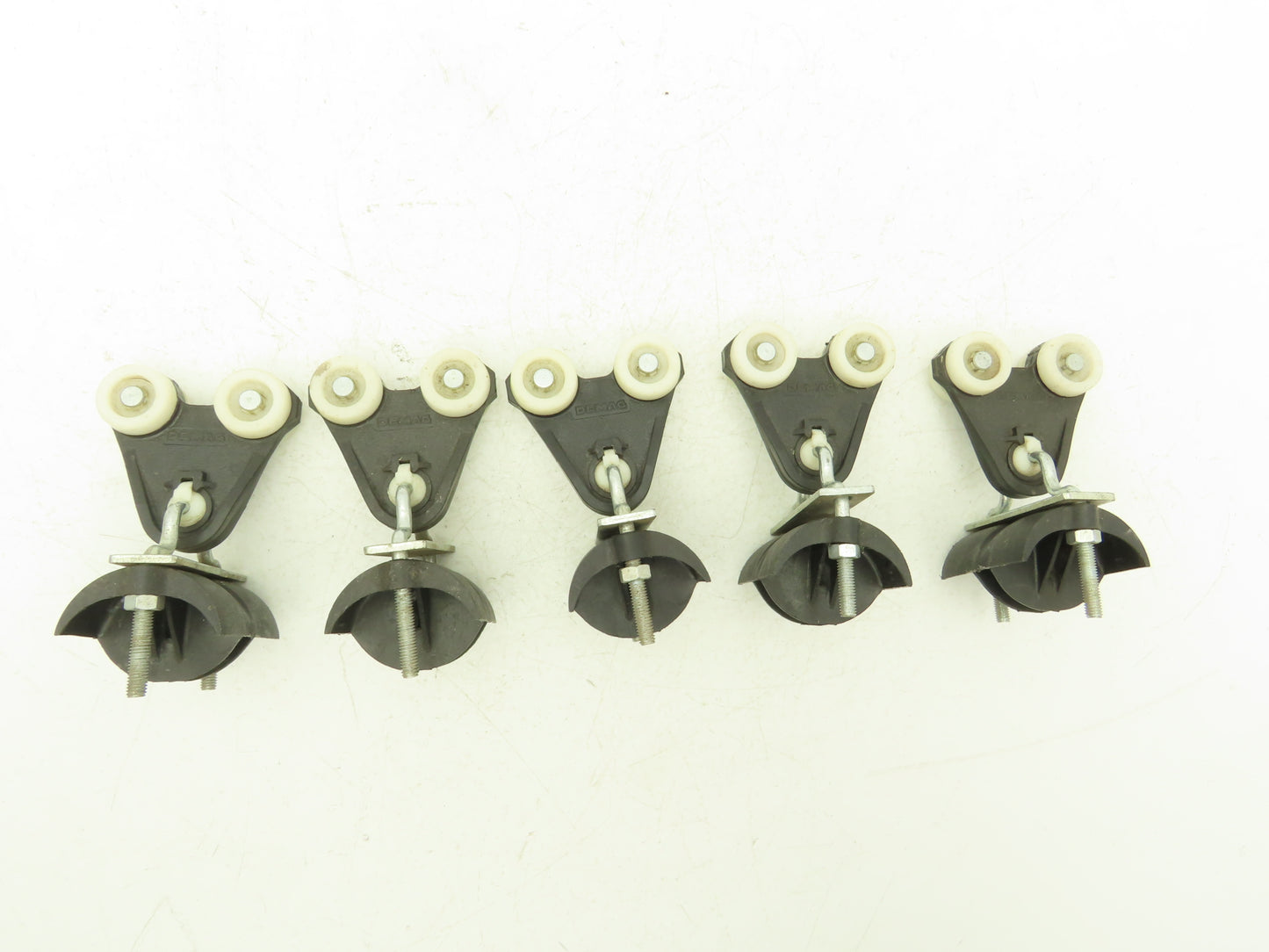 Demag Festoon Flat Cable Trolley Plastic Wheels 2" Cable  Lot of 5