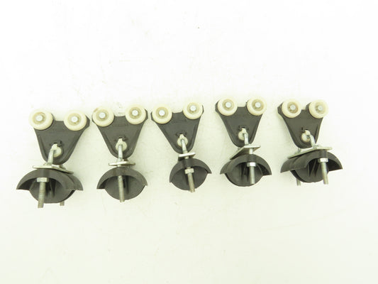 Demag Festoon Flat Cable Trolley Plastic Wheels 2" Cable  Lot of 5