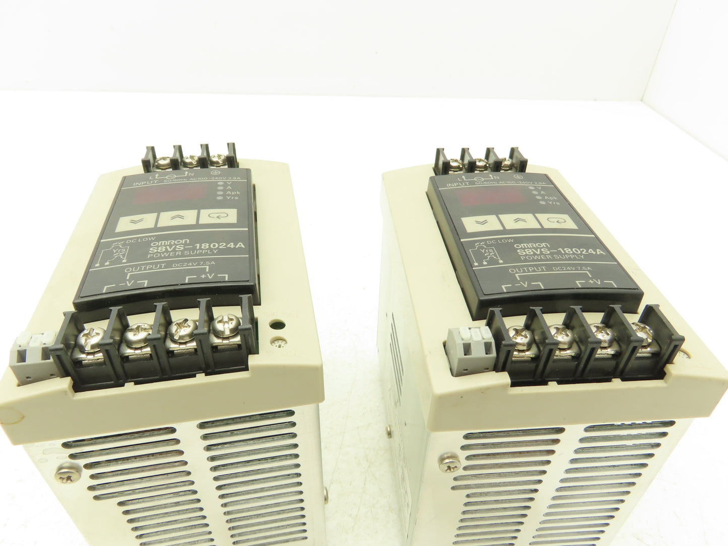 Omron S8VS-18024A Switch Mode Power Supply In 100-240VAC Out 24VDC 7.5A Lot of 2