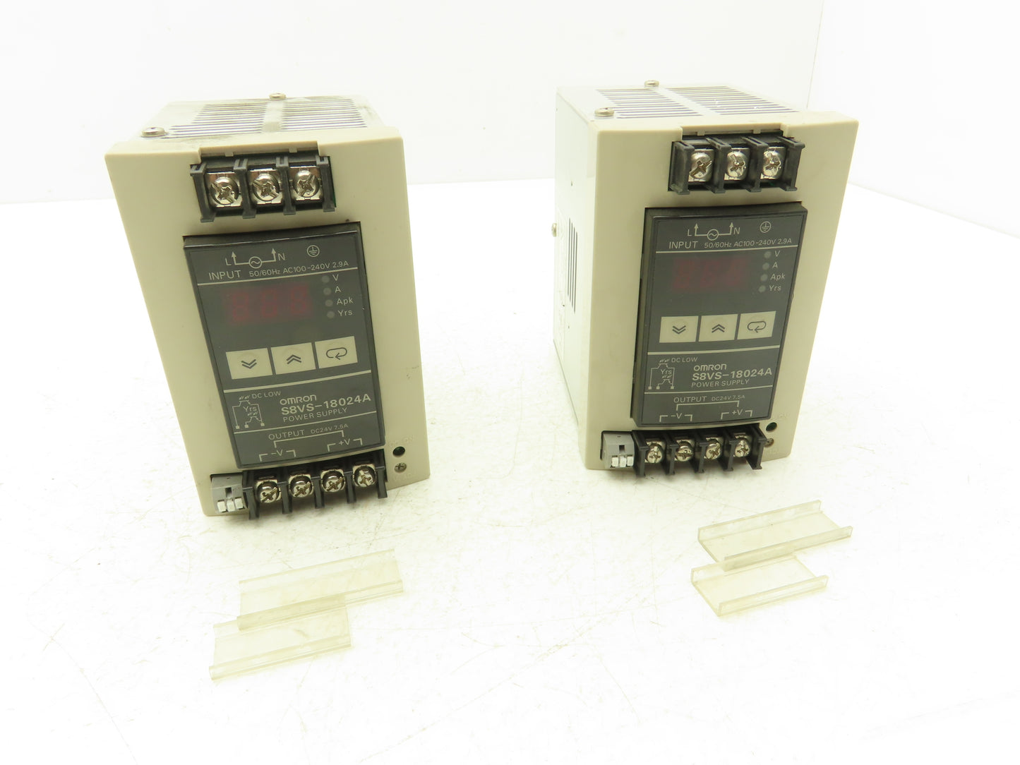 Omron S8VS-18024A Switch Mode Power Supply In 100-240VAC Out 24VDC 7.5A Lot of 2