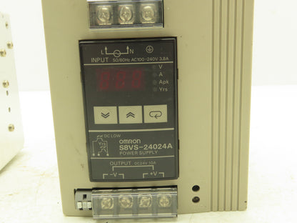 Omron S8VS-24024A Switch Mode Power Supply In 100-240VAC Out 24VDC 10A Lot of 2