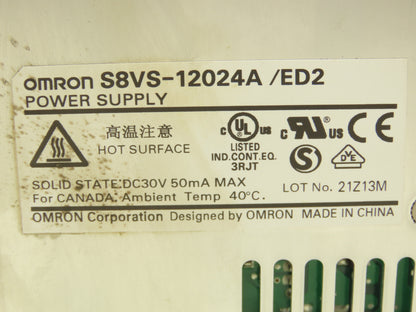 Omron S8VS-12024A Switch Mode Power Supply In 100-240VAC Out 24VDC 5A Lot of 3