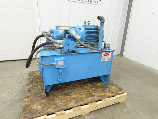 Vickers Hydraulic Power Unit 30 Gallon Tank 10GPM 3000PSI 10Hp 230/460V 3Ph