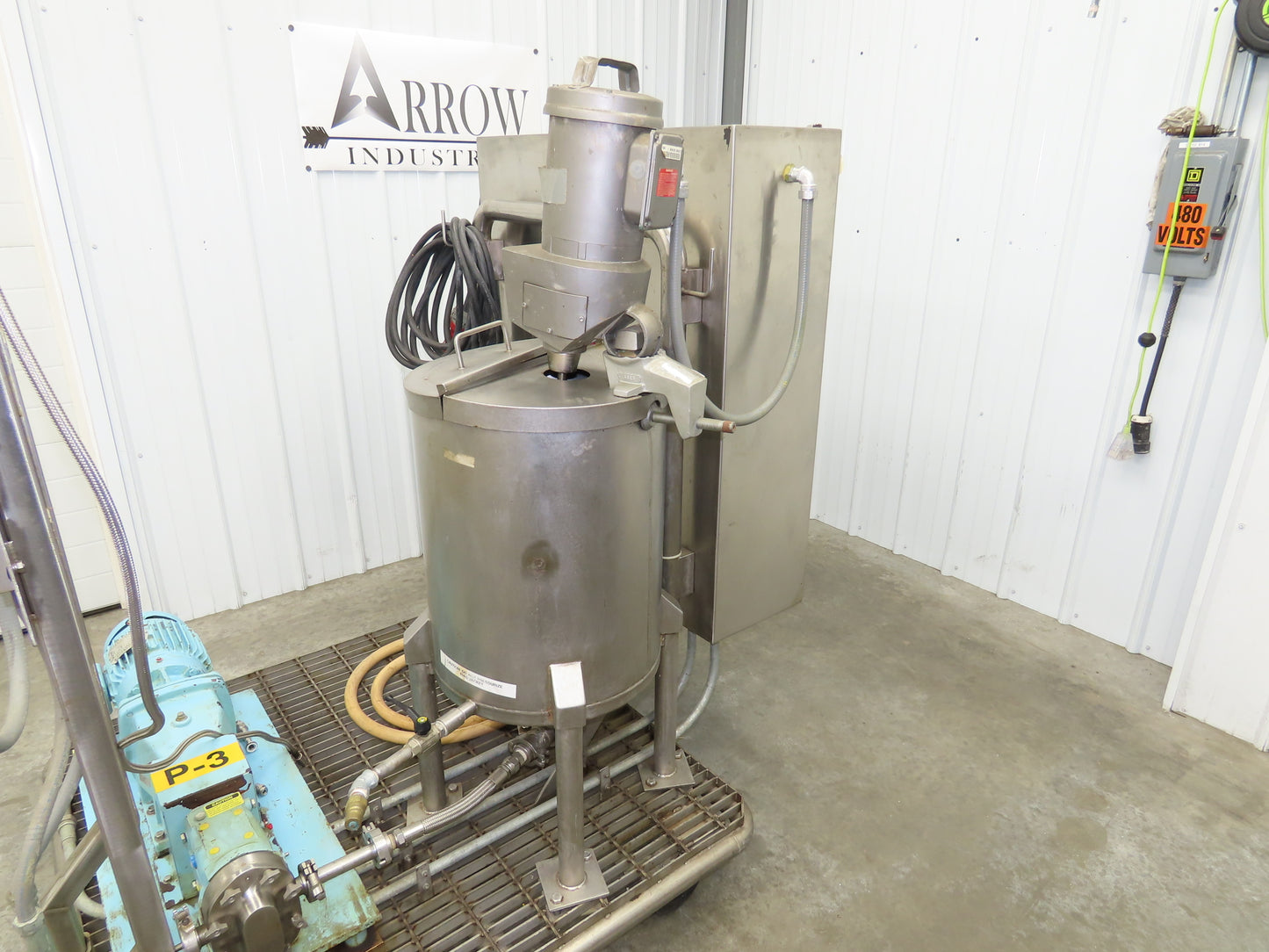Full Jacket Steam Kettle 15 Gallon Lightnin Mixing Tank Additive Pump Flow Meter