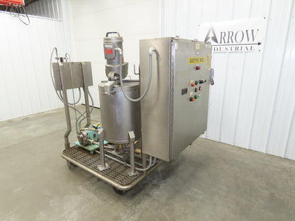 Full Jacket Steam Kettle 15 Gallon Lightnin Mixing Tank Additive Pump Flow Meter