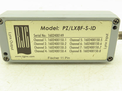 RJG PZ/LX8F-S-ID Vacuum Gauge Transducer Piezo Module 8 Channel
