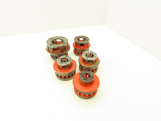 Ridgid 12-R Die Heads With Dies 5 Piece Set For Manuel Ratchet Threader
