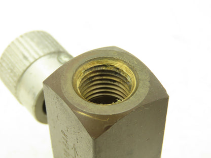 Parker PF400B In-line Flow Control Valve 1/4" NPT Brass 2000 PSI  Lot of 4