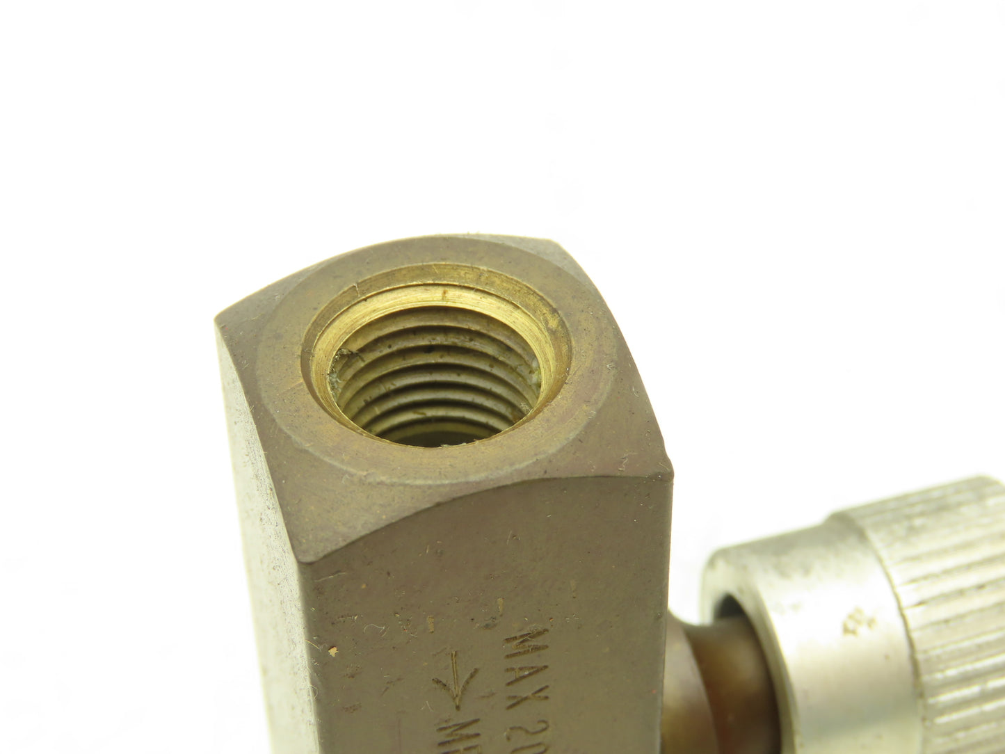 Parker PF400B In-line Flow Control Valve 1/4" NPT Brass 2000 PSI  Lot of 4