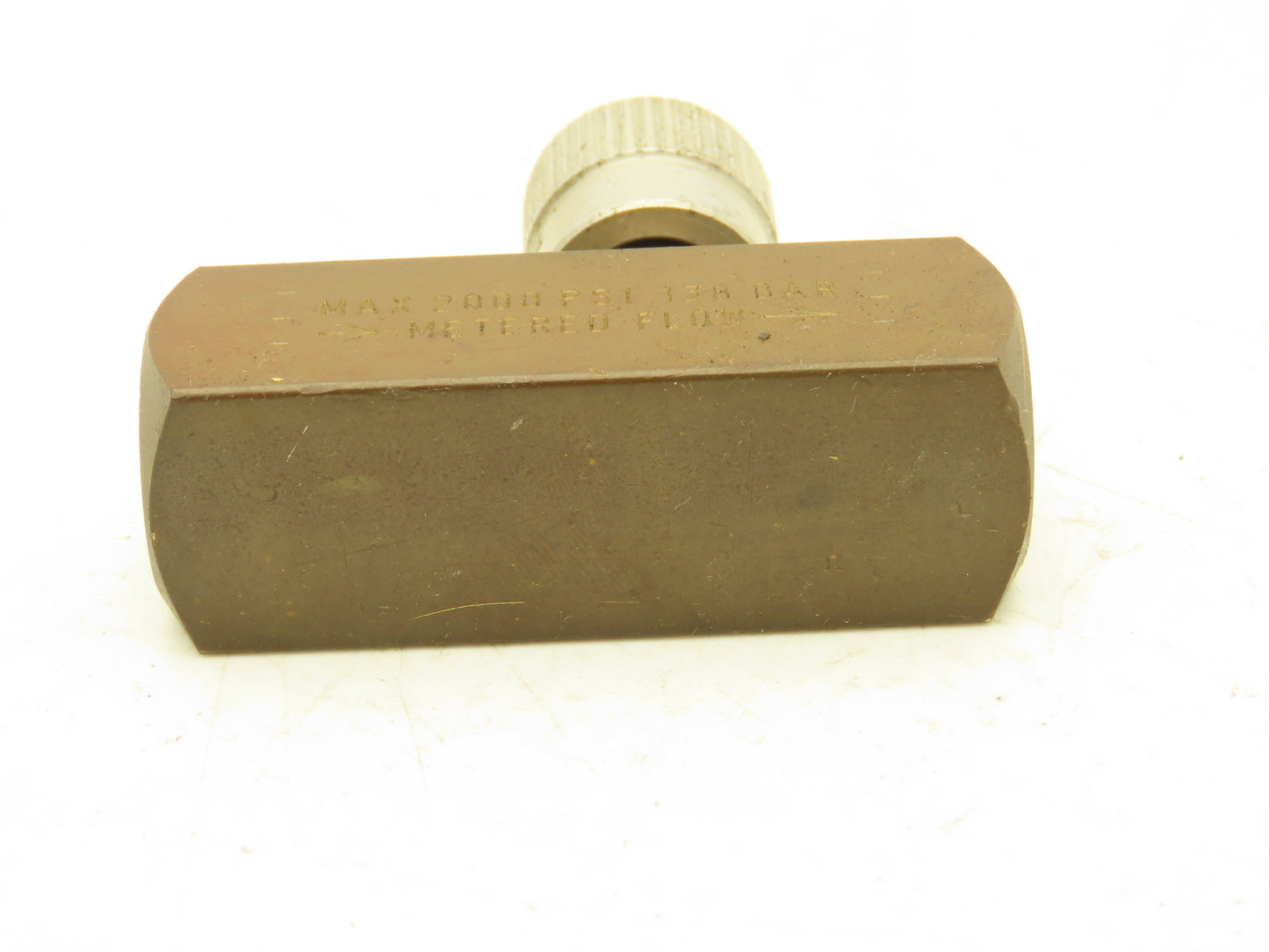 Parker PF400B In-line Flow Control Valve 1/4" NPT Brass 2000 PSI  Lot of 4