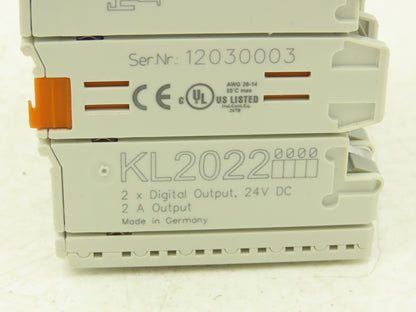 Beckhoff KL2022 Bus Terminal 8-channel digital output 24V Lot of 8