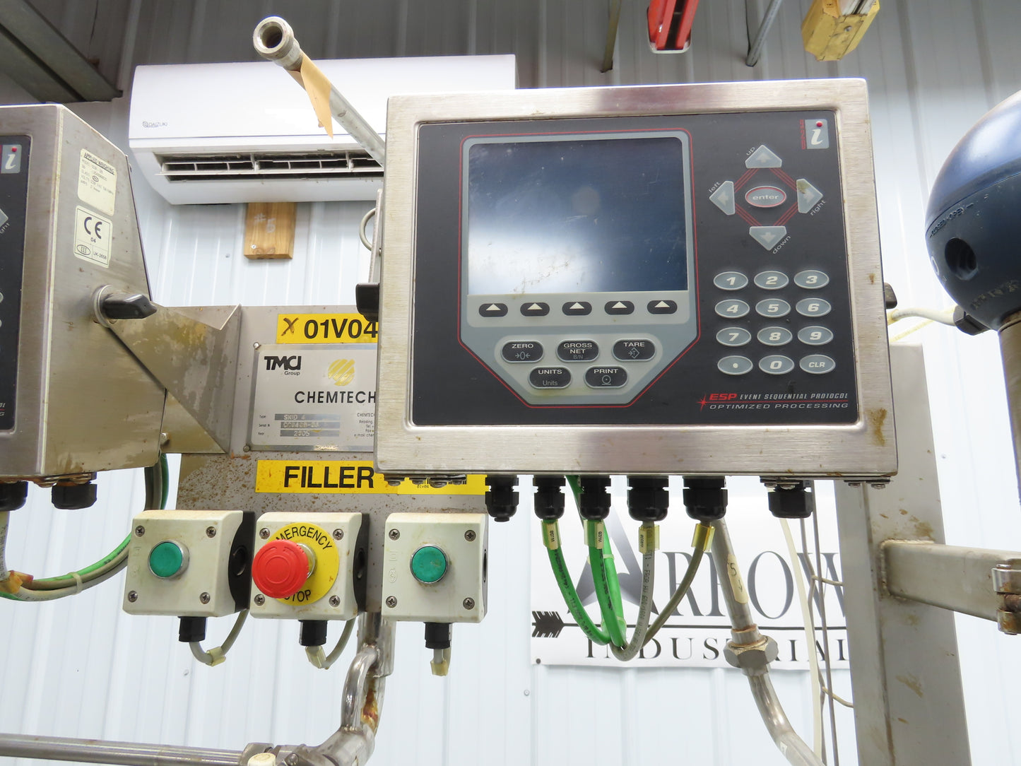 Chemtech Sanitary Dual Liquid Filling Weigh Station Scales 1" Tri-Clamp 115V