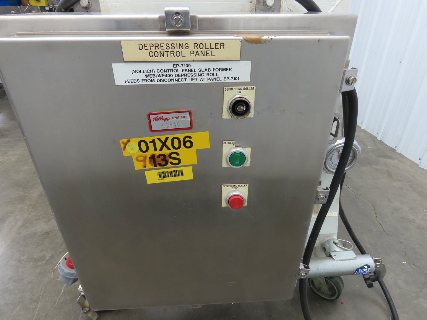 Sollich WEB/WE400 Food Grade Slab Former Compression Cooling Roller 13.75"W 480V