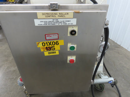 Sollich WEB/WE400 Food Grade Slab Former Compression Cooling Roller 13.75"W 480V