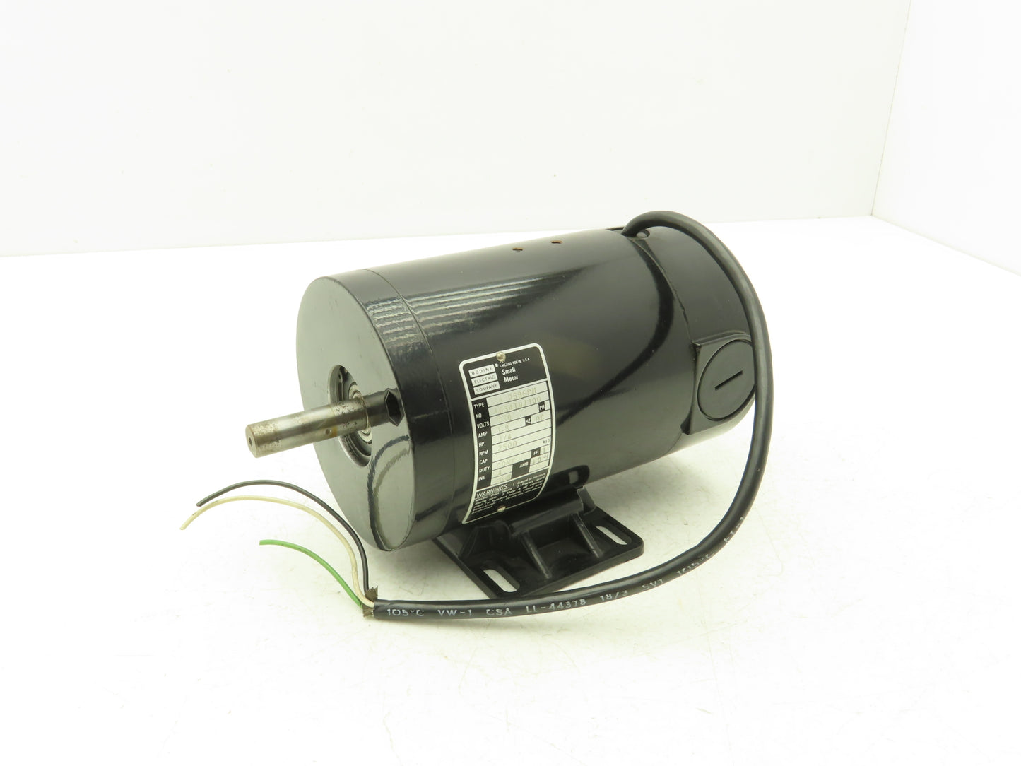 Bodine Electric 42D5BEPM DC Motor 1/4Hp 130VDC 2500 RPM 1/2" Shaft