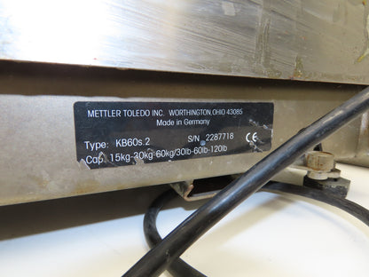 Mettler Toledo KB60S.2 Digital Scale With 15.75X19.5" Base 120VAC IND560 Harsh
