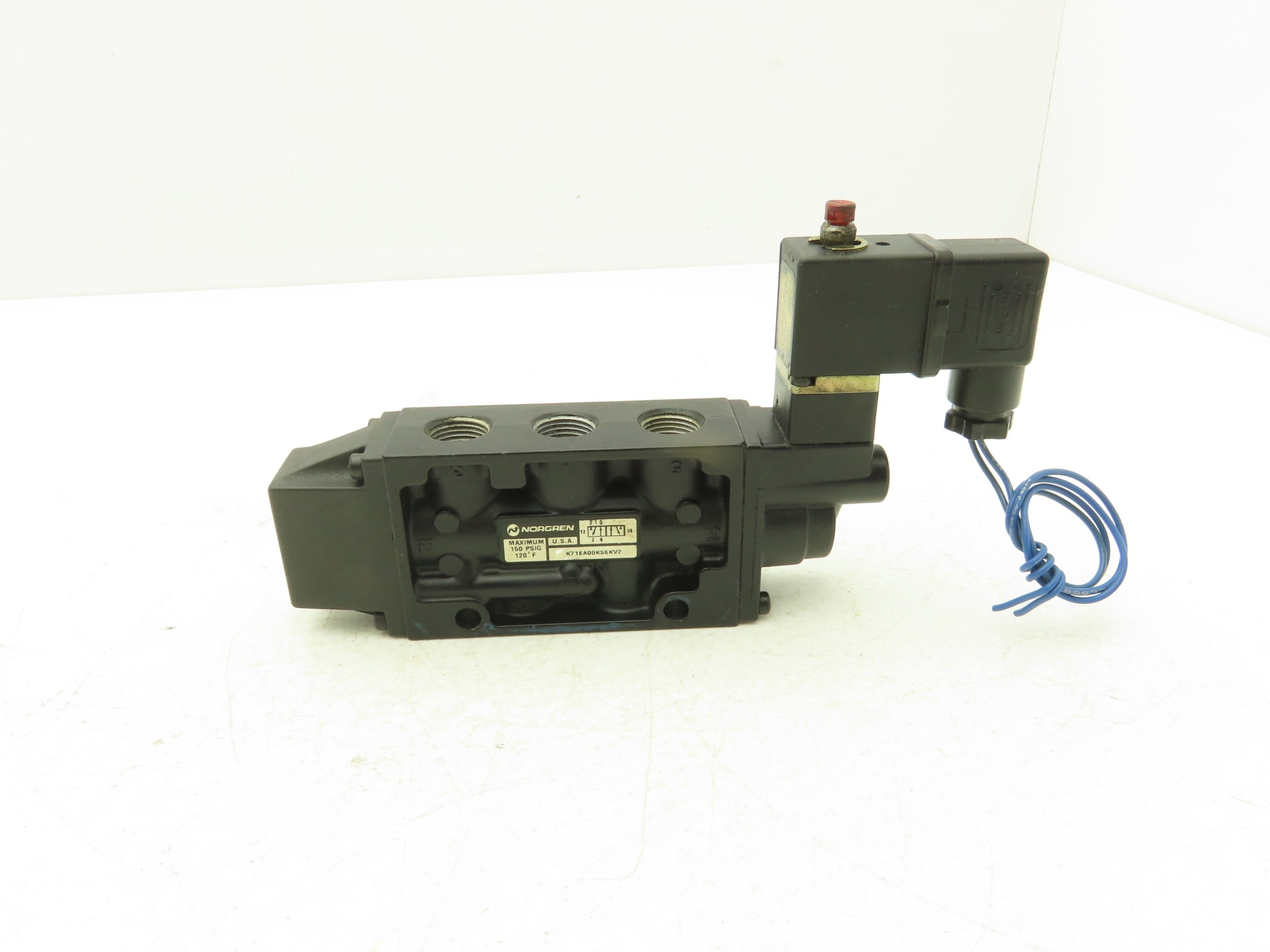 Norgren K71EA00KS6KV2 Inline Solenoid Valve 5/2 Locking 120VAC 1.50 PS ...