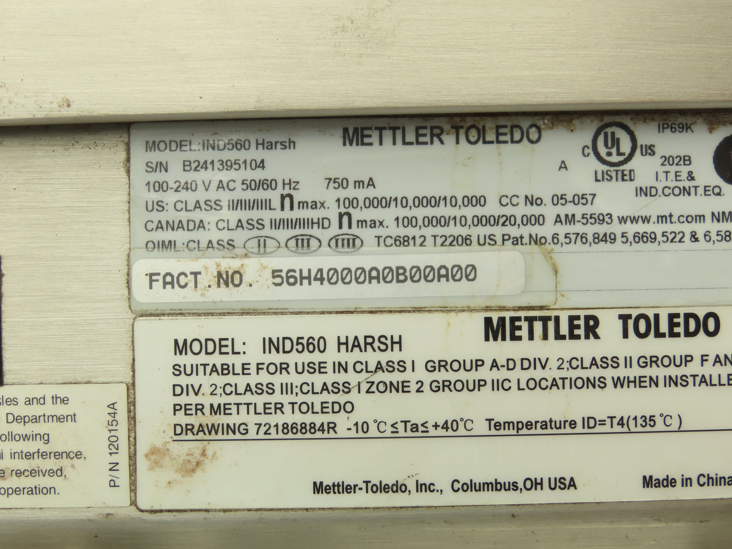 Mettler Toledo KA32S Digital Scale With 15.75X19.5" Base 120VAC IND560 Harsh