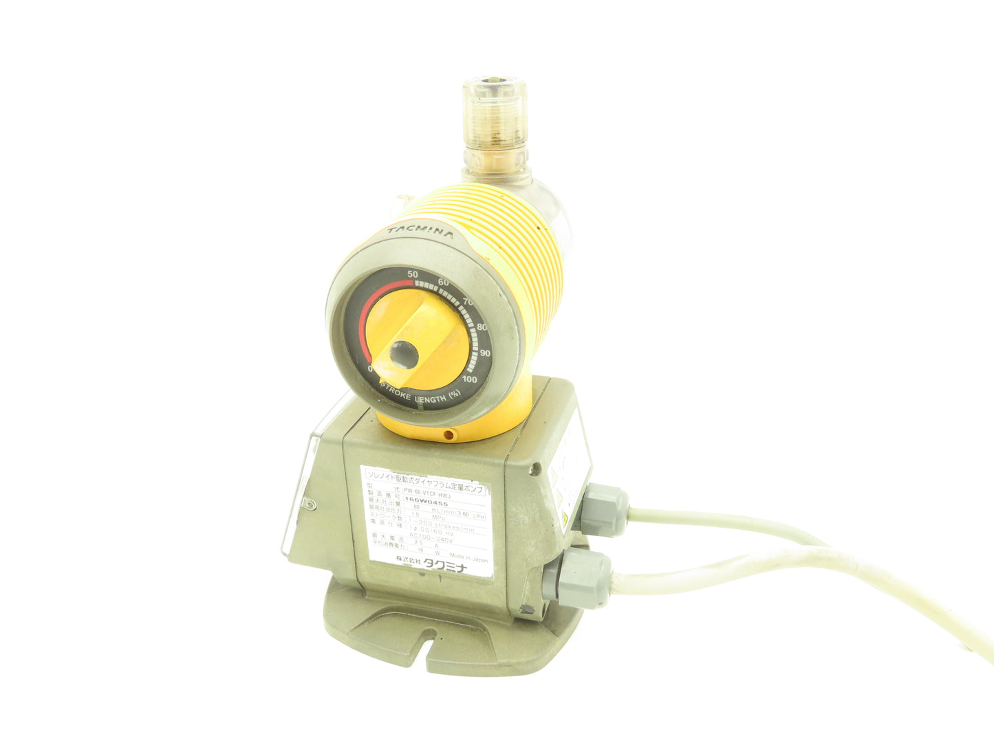 Tacmina PW-60-VTCF-HWJ Diaphragm Solenoid Metering Pump 60mL/Min 100-240V