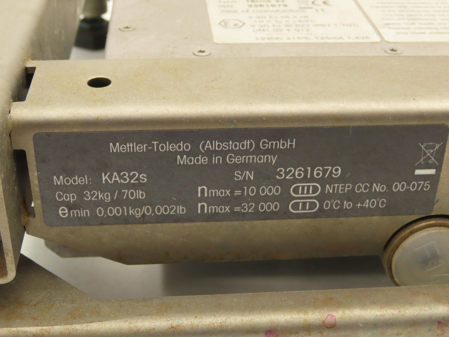 Mettler Toledo KA32S Digital Scale With 15.75X19.5" Base 120VAC IND560 Harsh