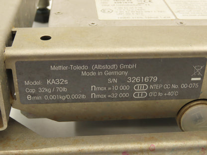 Mettler Toledo KA32S Digital Scale With 15.75X19.5" Base 120VAC IND560 Harsh