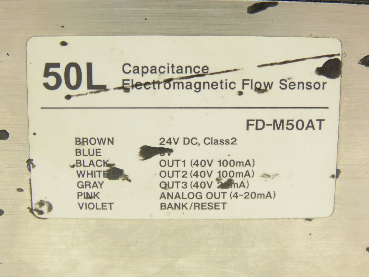 Keyence FD-M50AT Electromagnetic Digital Flow Sensor 50L/min 24VDC
