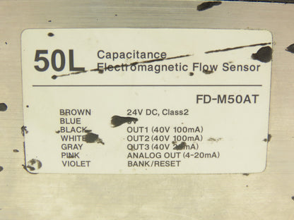 Keyence FD-M50AT Electromagnetic Digital Flow Sensor 50L/min 24VDC