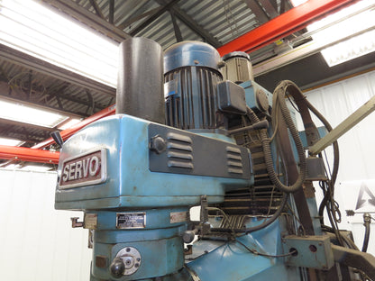 Servo Servo II Knee Mill Milling Machine 10X54" Bed 5Hp 240VAC 3Ph *Read