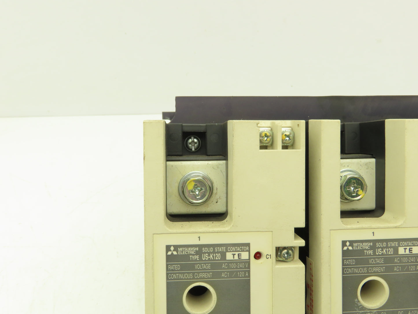 Mitsubishi US-K120 TE 120A Solid State Contactors (3) Units On Heat Sink w Fan