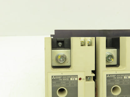 Mitsubishi US-K120 TE 120A Solid State Contactors (3) Units On Heat Sink w Fan
