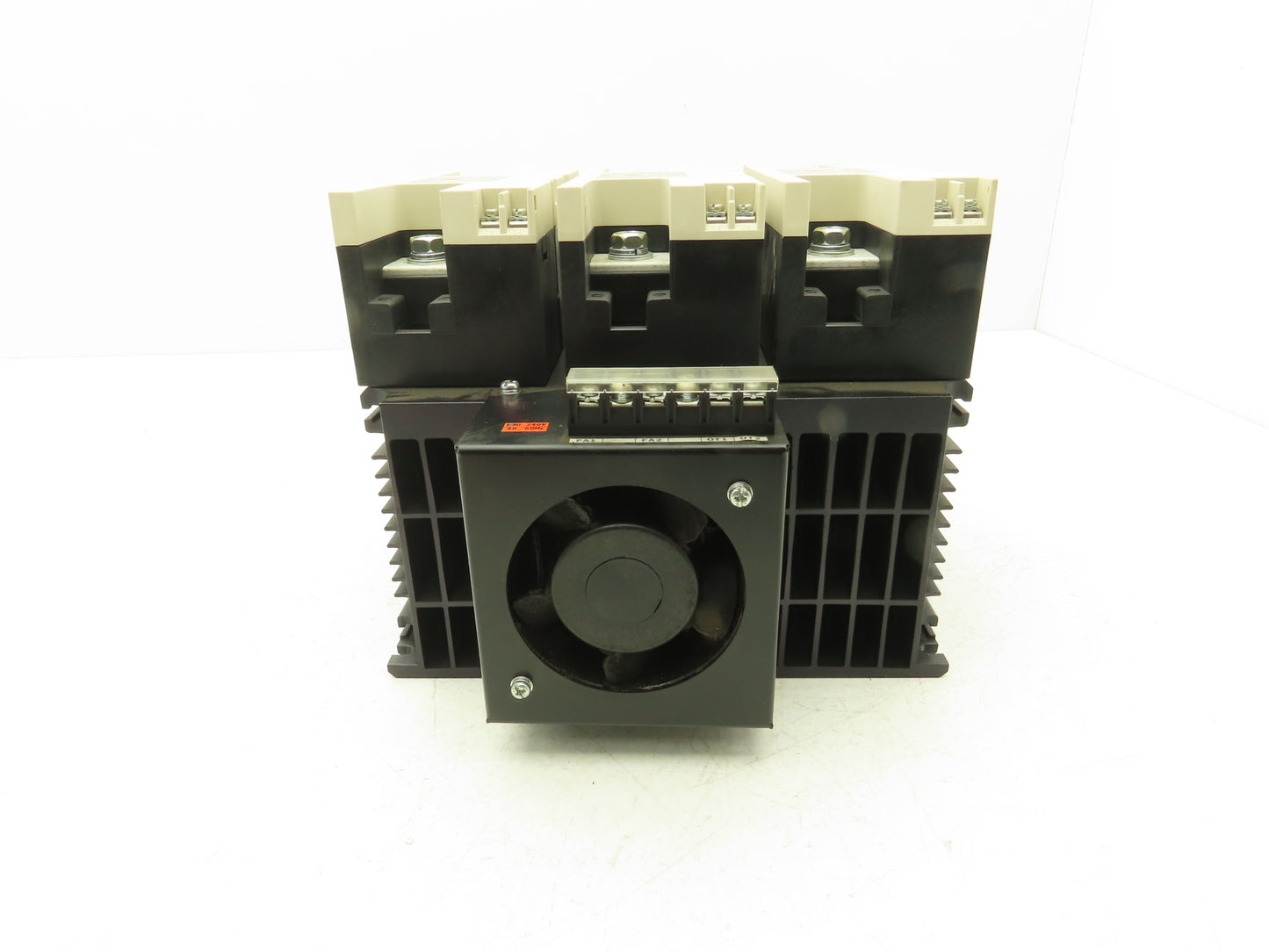 Mitsubishi US-K120 TE 120A Solid State Contactors (3) Units On Heat Sink w Fan