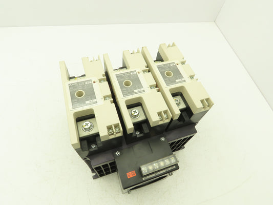 Mitsubishi US-K120 TE 120A Solid State Contactors (3) Units On Heat Sink w Fan