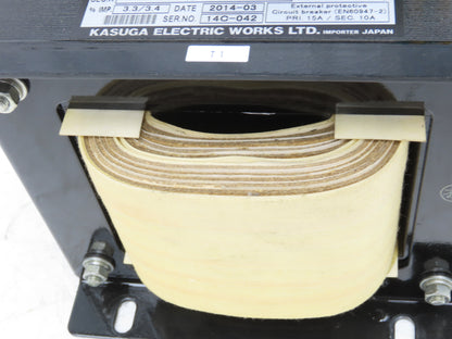 Kasuga DVS1200UTE1500 Control Transformer 1200VA 1.2kVA 1Ph Pri 240V Sec 120V