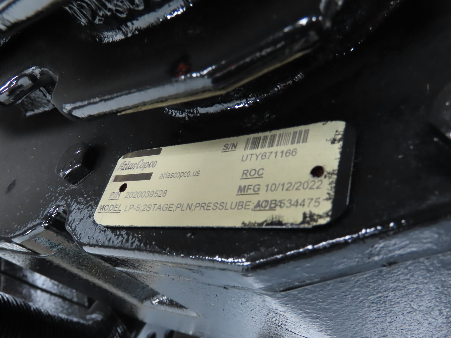 Atlas Copco CR5 Reciprocating Duplex Air Compressor 35CFM 5HP 230V 3Ph 120 Gal