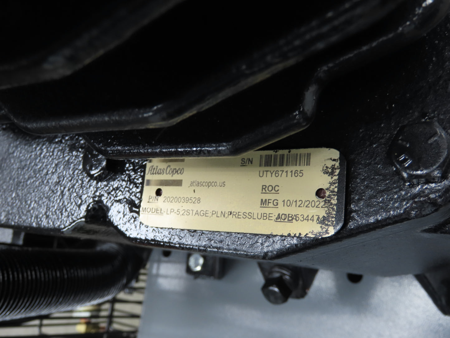 Atlas Copco CR5 Reciprocating Duplex Air Compressor 35CFM 5HP 230V 3Ph 120 Gal