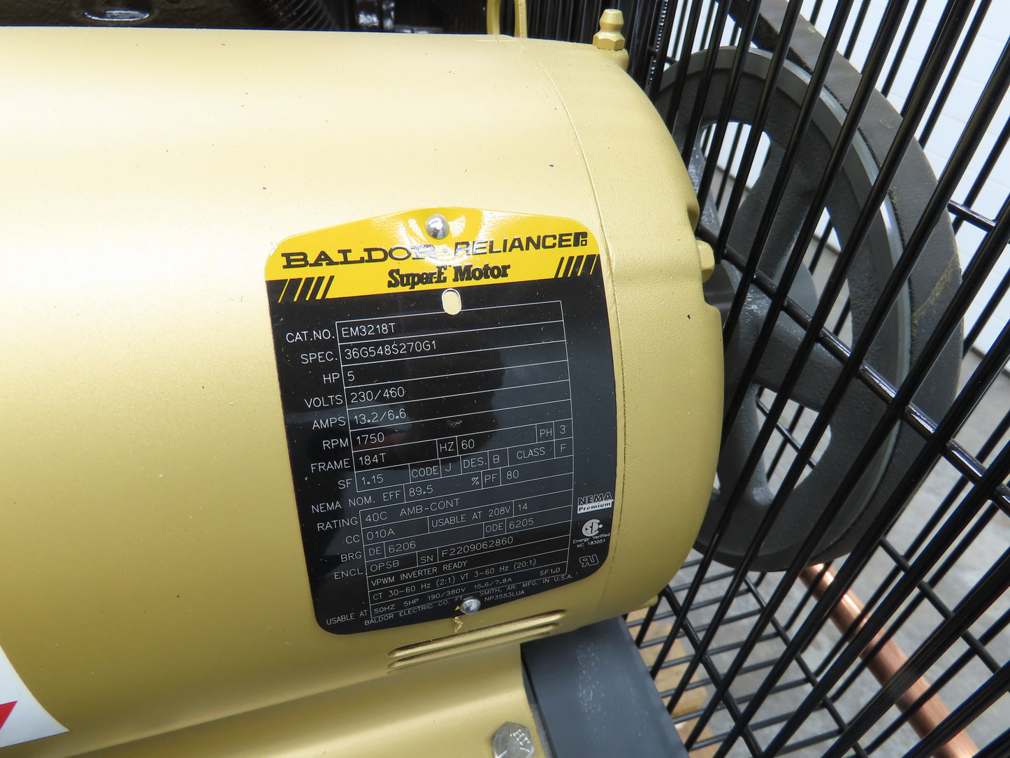 Atlas Copco CR5 Reciprocating Duplex Air Compressor 35CFM 5HP 230V 3Ph 120 Gal