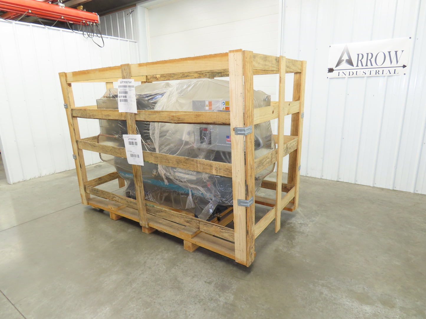 Atlas Copco CR5 Reciprocating Duplex Air Compressor 35CFM 5HP 230V 3Ph 120 Gal