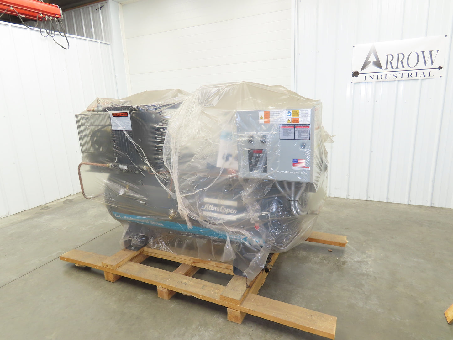 Atlas Copco CR5 Reciprocating Duplex Air Compressor 35CFM 5HP 230V 3Ph 120 Gal
