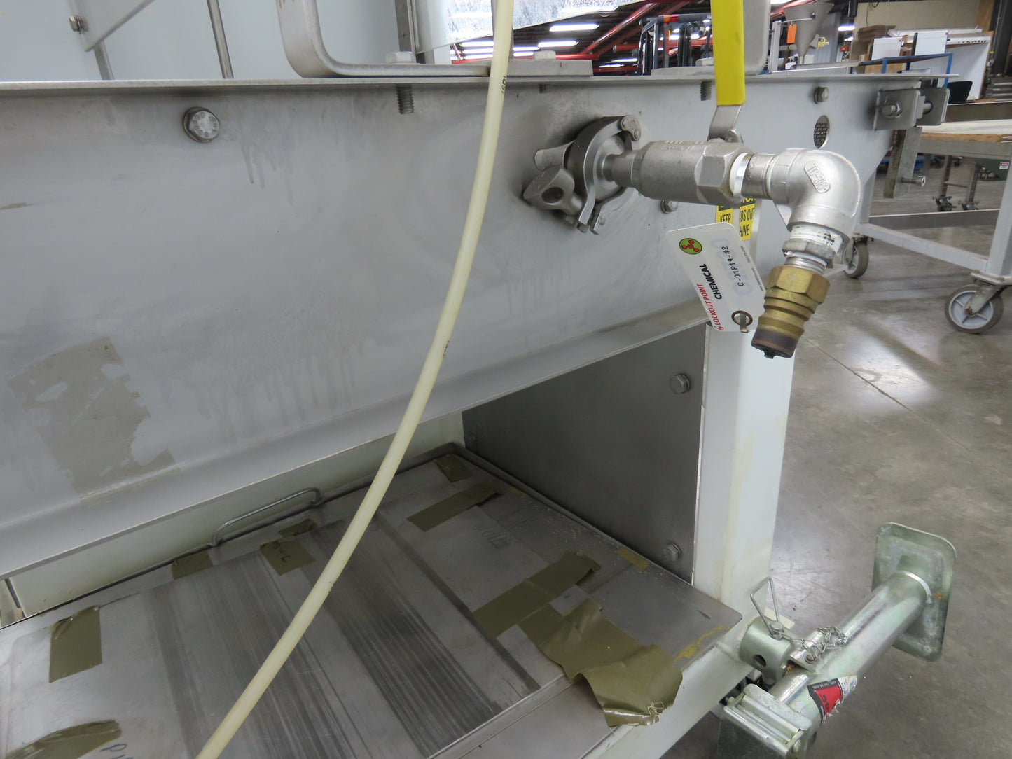 Apache Mepaco 10' 4" Sanitary Washdown Conveyor 12"Mesh Belt 480V Variable Speed